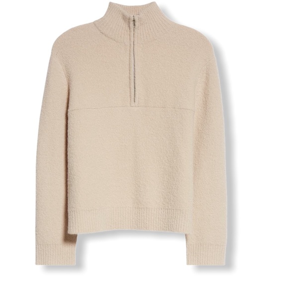 Jenni Kayne Boucle Half Zip Sweater 
